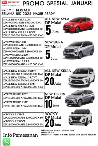 Promo Special Daihatsu karyazirangutama Januari 2026